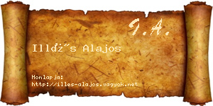 Illés Alajos névjegykártya